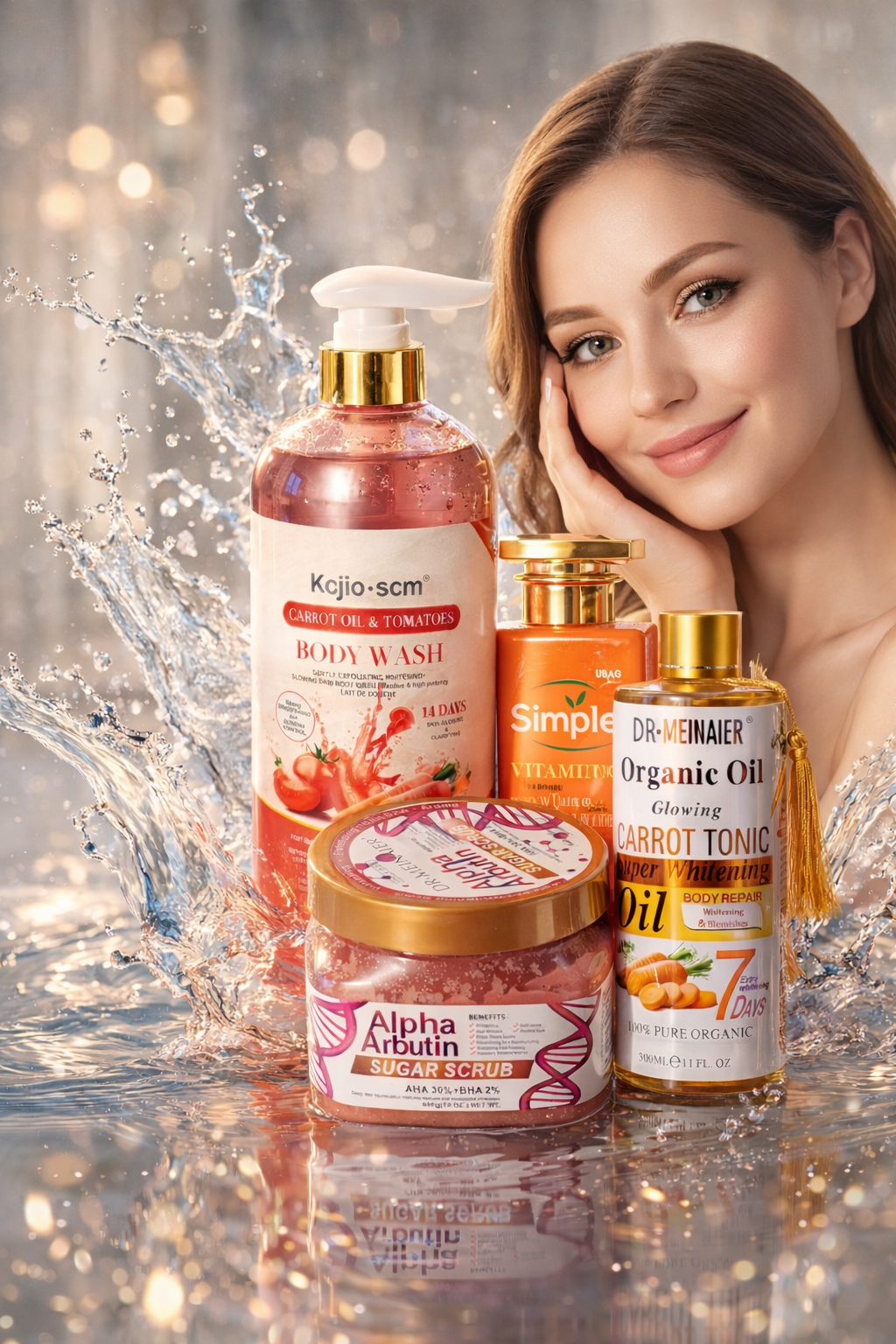 ✨ Carrot Glow Body Care Set for light skin