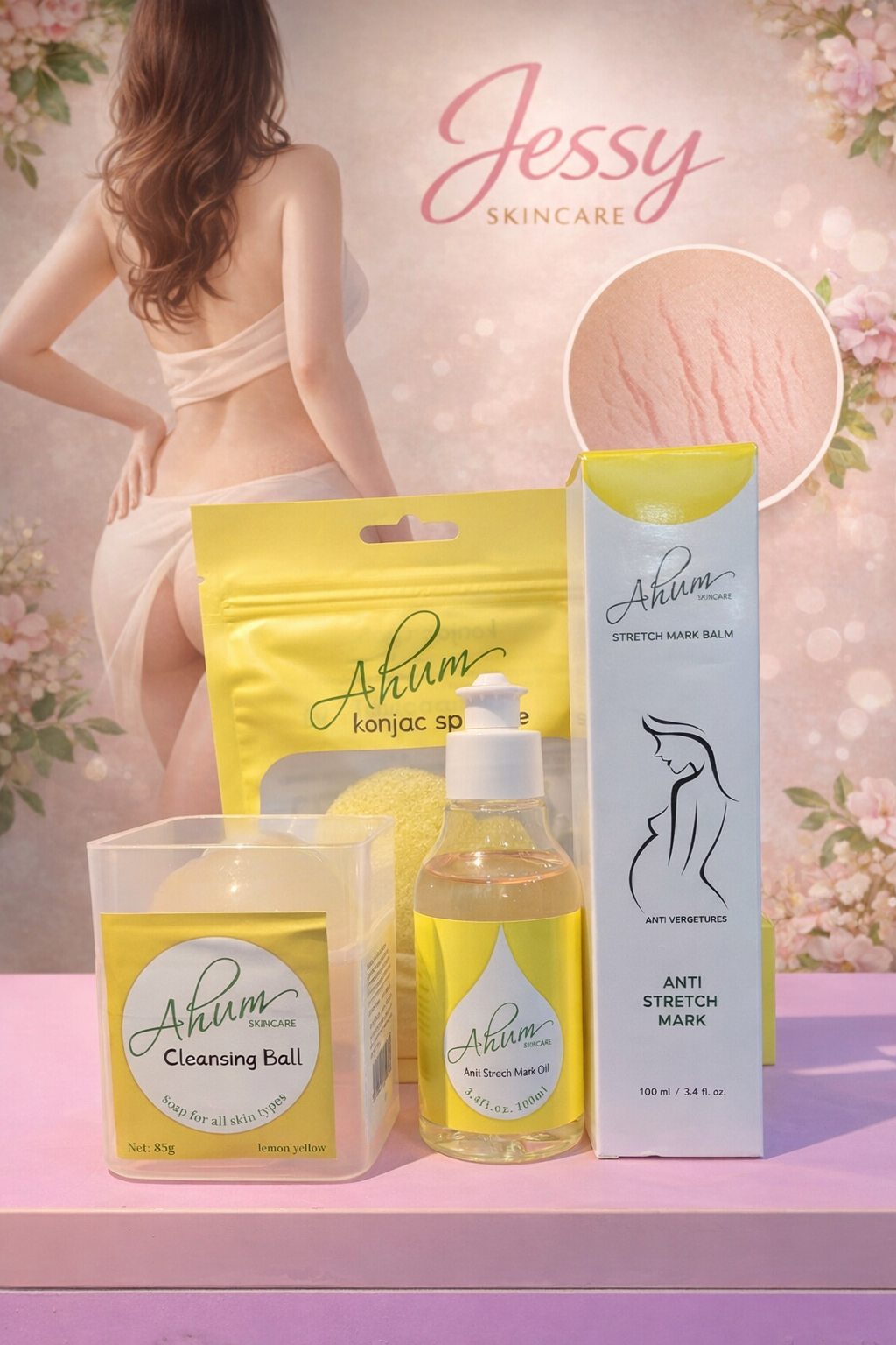 Ahum Stretch Mark Care Set
