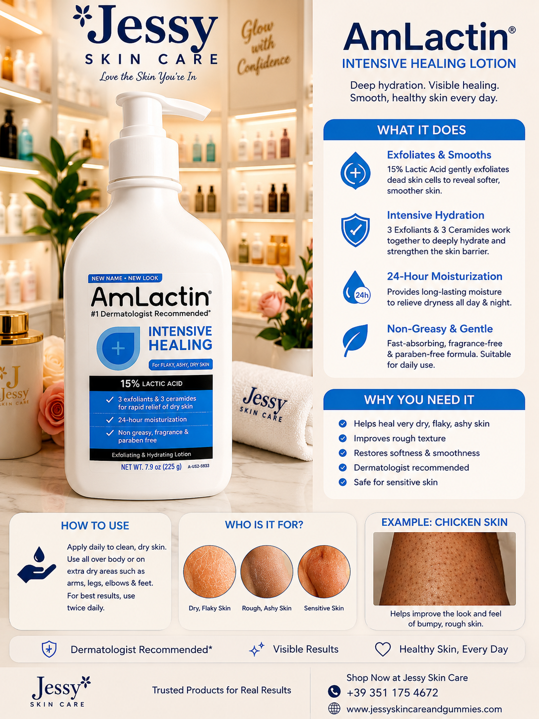 AmLactin Intensive Healing Lotion (15% Lactic Acid)